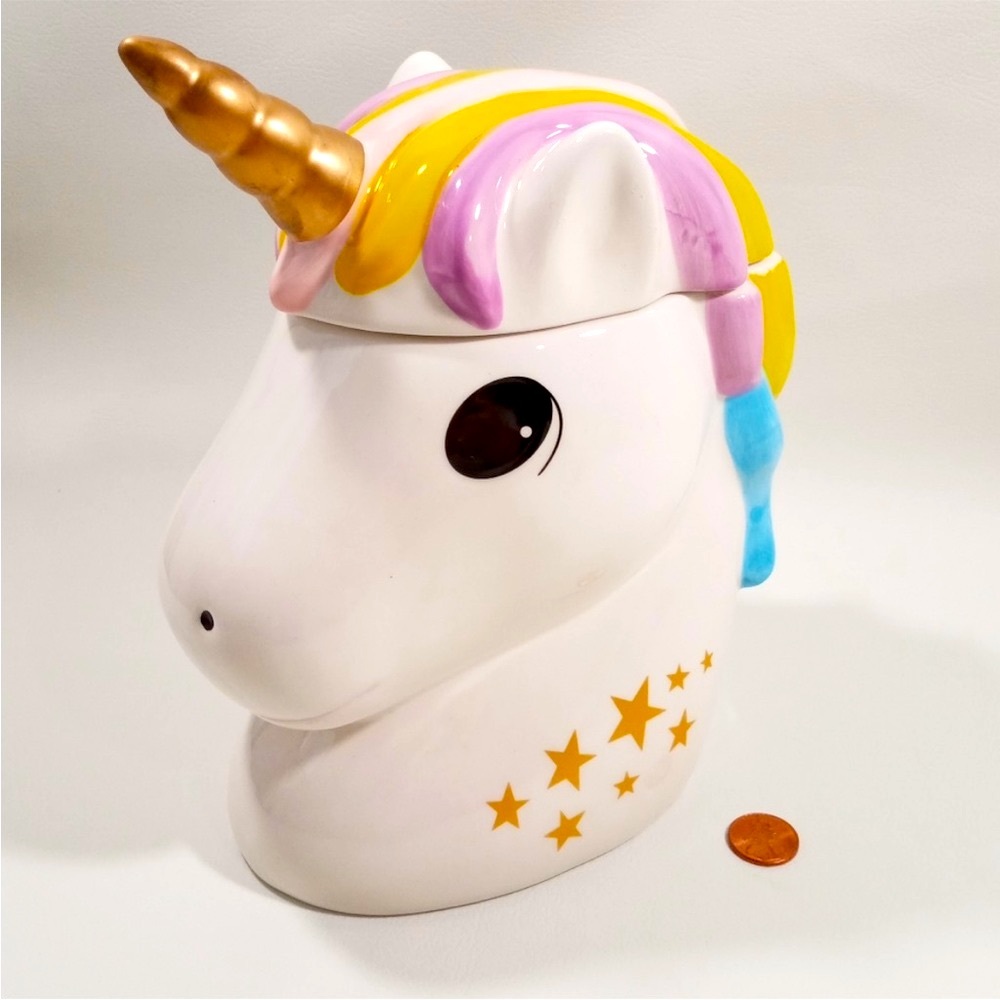 Ceramic Unicorn Cookie Jar